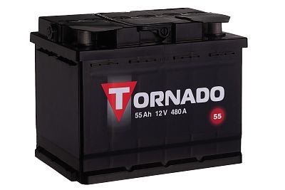 Автомобильный аккумулятор TORNADO 6CT-55 N (1) (арт.555107080)