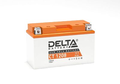 Аккумуляторная батарея мото Delta CT 1208 (YT7B-BS) (YT7B-4) (YT9B-BS)