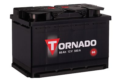 Автомобильный аккумулятор TORNADO 6CT-66 N (арт. 566111080)