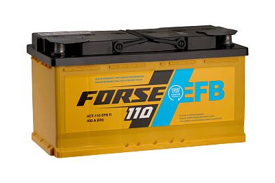 Автомобильный аккумулятор FORSE EFB 6CT-110 VLR (0) (арт. 610120051)