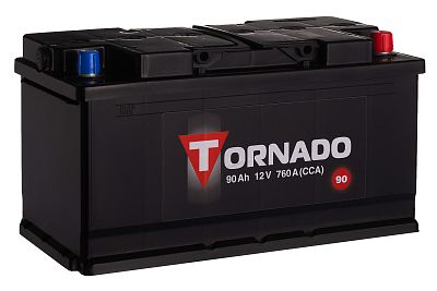Автомобильный аккумулятор TORNADO 6CT-90 N (арт. 590119080)
